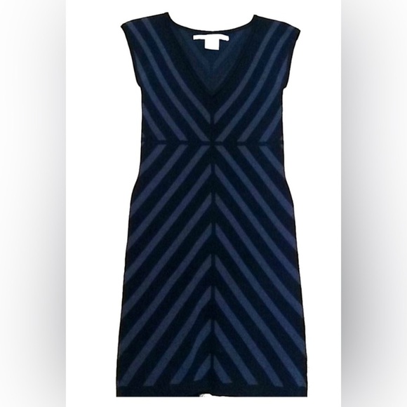 MAX STUDIO STRETCH Geometric Fitted Dress sz L - Picture 1 of 9